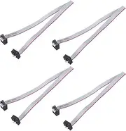 uxcell 4 Pcs IDC Flat Ribbon Cable, 2.54mm Pitch 7mm Width 30cm Long 6 Pin FC to FC Flat Ribbon Connector Jumper Wire for PC, LED Displays