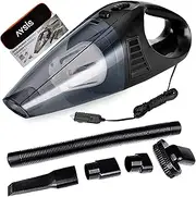 Car Vacuum Cleaner - AYSIS Plastic Powerful Portable & Corded High Power for Quick Car Cleaning, DC 12V, 120W 5000PA,Black Cleaning Multipurpose Handheld Plastic Wet and Dry Vacuum Cleaner for Car