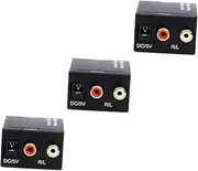 Mobestech 3pcs Digital to Analog Audio Converter USB Power Supply Optical Fiber Cable Low Noise Transmission Supports Pdif Easy Installation for Home Theater