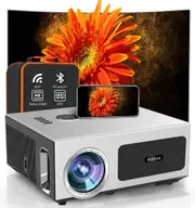 4K Projector Max 500"Display,1000Ansi Projector 4K Wifi and Bluetooth,Native 1080P Outdoor Projector Supprot 50%Zoom.Ppt.4P/4D & ±50°Keystone,Dolby.Smart Home Movie Projector for Phone/Pc/Tv Stick/Ps5