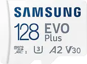[Samsung] EVO Plus Gen2 128GB w/SD Adaptor Micro SDXC, Up-to 160MB/s, Expanded Storage for Gaming Devices, Android Tablets and Smart Phones, Memory Card