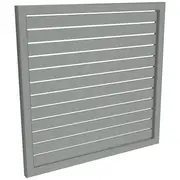 ProtectorAl 300 - 1000 x 300 - 1000mm Palladium Silver Horizontal 9mm Gap Aluminium Welded Slat Panel