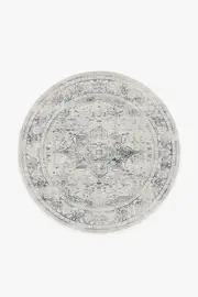 | Machine Washable Runner Rug 185' Round | Sarrah Blue Quartz Rug | Ruggable