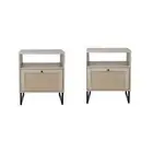 Nathan James Bedroom Nightstand 22 " H X 19 " W Rectangle Particleboard Set of 2