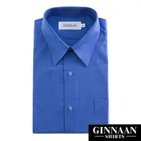 在飛比找PChome24h購物優惠-【GINNAAN 】簡約奢華優質長袖襯衫(個性深藍)