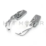 HongK Universal Chrome Rectangle Flame Stem Mirror T02 Bolt For All Motorcycles