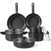 13pcs Pots and Pans Set Non Stick, Cookware Set Detachable Handle, Nonstick I...