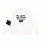 【KANGOL】長袖 大學T 白 大LOGO 微高領 中性(6255100300)