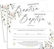 Baby Certificate for Church, Boho Floral Baby Dedication Christening Certificates Gifts for Boys Girls, Church Baptism Gifts, 16