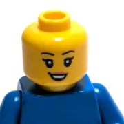 Lego - Minifigure Head - Female, Smile, Pink Lips, Teeth