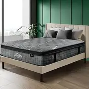 Bedra Bedding Double Size Mattress with Euro Top and Pockage Sping 34cm Double Bed Mattress Medium Firm
