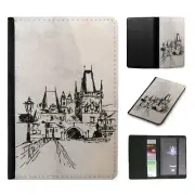 PASSPORT ITINERARY ORGANIZER|VINTAGE RETRO OLD TOWN CITY #1