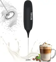 YBVABE Milk Frother Handheld Portable Whisk Stainless Steel Frother Coffee Stirrer with High Powered Improved Motor for Milk Foam, Drink Mixer for Cappuccino, Frother Maker, Dessert Puree Sauces