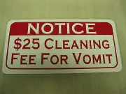 VOMIT FEE Metal Sign 4 Hockey Rink Club Beer Joint Boxing Gym Bar Ice House Judo