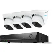 Reolink 5MP/2K 8 Channel NVR Surveillance System with 2TB HDD 4x RLC-520 AI Dome Cameras [RLK8-520D4-5MP]