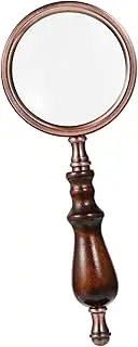 VALICLUD 1pc Retro Handheld Magnifying Glass Vintage Magnifying Tool with Optical Glass Lens for Reading Books Newspapers and Stamps Present for Seniors and Friends
