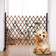 DEFGHIJ Thicken Upgrade Wooden Fence/Telescopic Courtyard Guardrail/Indoor Partition/Balcony Decorative Fence/Pet Fence/Garden Grid Decoration(120 * 50CM)