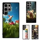 Anti scratch Cover cute mini pigs For Samsung A15 A16 S23 S24 S25 Ultra FE