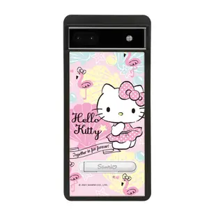 三麗鷗 Kitty Google Pixel 6a 減震立架手機殼-熱帶凱蒂