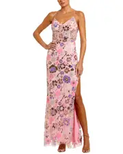 Mac Duggal Bustier Applique Gown