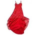 Alexia Admor Bailey dress size 8 red floral print high low maxi sleeveless