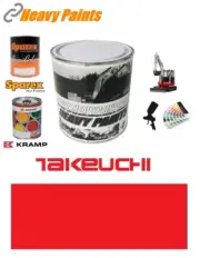Takeuchi Red Digger Excavator Paint High Endurance Enamel Paint 1 Litre Tin