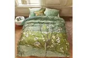 Van Gogh Peach Trees Green Cotton Sateen Quilt Cover Set by Bedding House