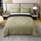 Bohemian Organic Bedding Set King Size,Gothic Baroque Damask