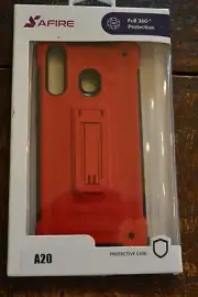 AFIRE Samsung A20-A50 Protective Case Multi-Media Kickstand Red