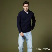 在飛比找momo購物網優惠-【NAUTICA】男裝 品牌LOGO刺繡口袋長袖POLO衫(
