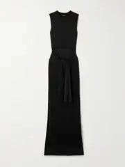 [Balmain] Balmain - Cutout Ribbed-jersey Maxi Dress - Black - small small Black
