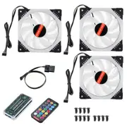 Computer PC Cooler Cooling Fan RGB LED Multicolor-mode 12cm Quiet Chassis Fan