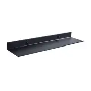 Floating Wall Shelf Black for Kitchen Bathroom Storage Rack Mirror Metal5364