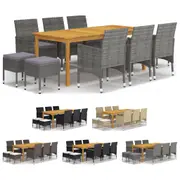 Garden Dining Set 11 Piece Outdoor Patio Dinner Set Seat Multi Colours vidaXL