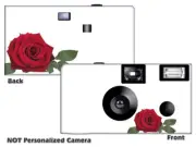 5 Red Rose Disposable Single Use Cameras Fun Cameras, Fuji film (F50100)