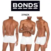 Bonds Mens Guyfront Trunk Stretchy Cotton Fabric Elastic Waistband 3 Pack MZVJ