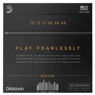 【D’Addario】NYXL 10-46 電吉他弦(適用於所有類型)