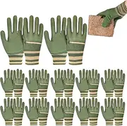 Garden Gloves,Non-Slip 12 Pairs Safety Gloves for Men | Safe Multifunctional Protection Gauntlet, Thickened Labor Working Accessories for Men Women