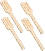 4pcs Kitchen Girl for Wooden Spatula for Play Kitchen Cooking Spatula Wooden Play Kitchen Accessories Wooden Food Khaki HONMEET