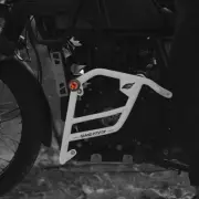 "CRASH GUARD WITH SLIDER, SILVER" FIT FOR ROYAL ENFIELD HIMALAYAN & SCRAM 411