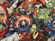 Marvel Throw Blanket Blue Red Super Ruffle Fleece Iron Man, Thor Captain America