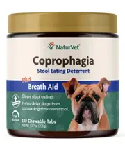 Naturvet Coprophagia Stool Eating Deterrent Plus Breath Aid, 130 Soft Chews