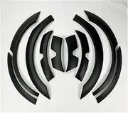 Compatible with Tesla Model Y 2020-2023 Matt Black Plastic Wheel Eyebrow Round Arc 10X(Gloss Black)