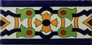 6" x 3" 8 pcs Mirabel Subway Mexican Clay Tile Handmade Talavera Backsplash