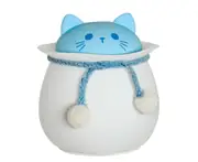 L17 1200mAh Creative Bedside Blue Cat Shape Table Lamp Cartoon Silicone Pat Light Led Bedside Saving Eye Night Light