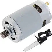 DC Gear Motor, 21V 14 Teeth DC Motor with 9.5mm Dia. Gear Replacement for Mini Saw, Brass Chainsaw Part for One-Hand Chainsaw, and Efficient