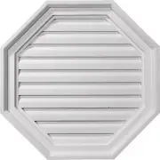 Ekena Millwork Gable Vents Louvers 22''x22'' Octagon Primed Polyurethane Sturdy