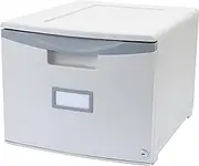 Storex 61261B01C File Cabinet, 1-Pack, Grey/Dark Grey
