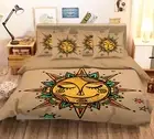 3D Sun God 4 Bed Pillowcases Quilt Duvet Cover Set Single Queen King AU Cobb