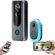 GuardianBellPro, Smart WiFi Doorbell & Security Cam in One, Live View and Two-Way Audio, Auto Snapshots, Local Recordings (A)